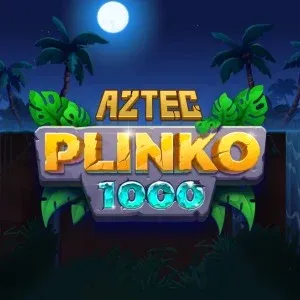 Aztec Plinko slot game with a nighttime jungle background and a glowing Plinko board