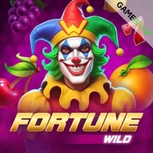 Fortune Wild slot game featuring a jester with a sinister smile and a colorful hat